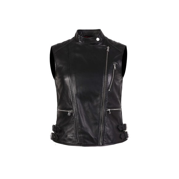 KATY WOMENS BODACIOUS LEATHER VEST - Picture 1 of 4